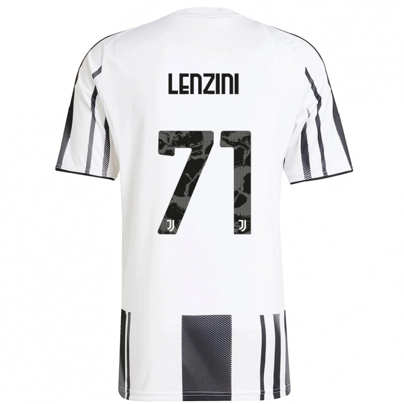 Danxen Kinderen Martina Lenzini #71 Wit Zwart Thuisshirt Thuistenue 2025/26 T-Shirt