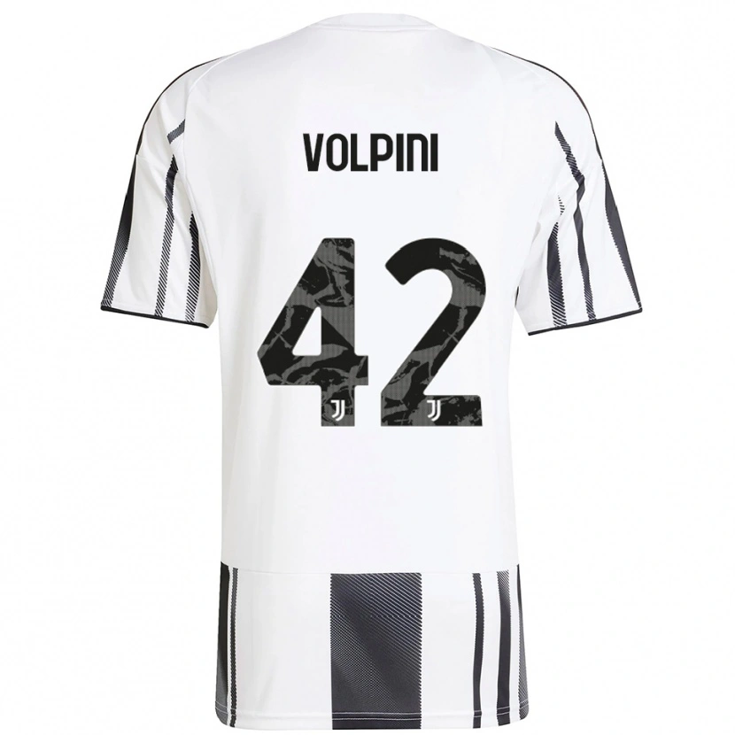 Danxen Kinderen Viola Volpini #42 Wit Zwart Thuisshirt Thuistenue 2025/26 T-Shirt
