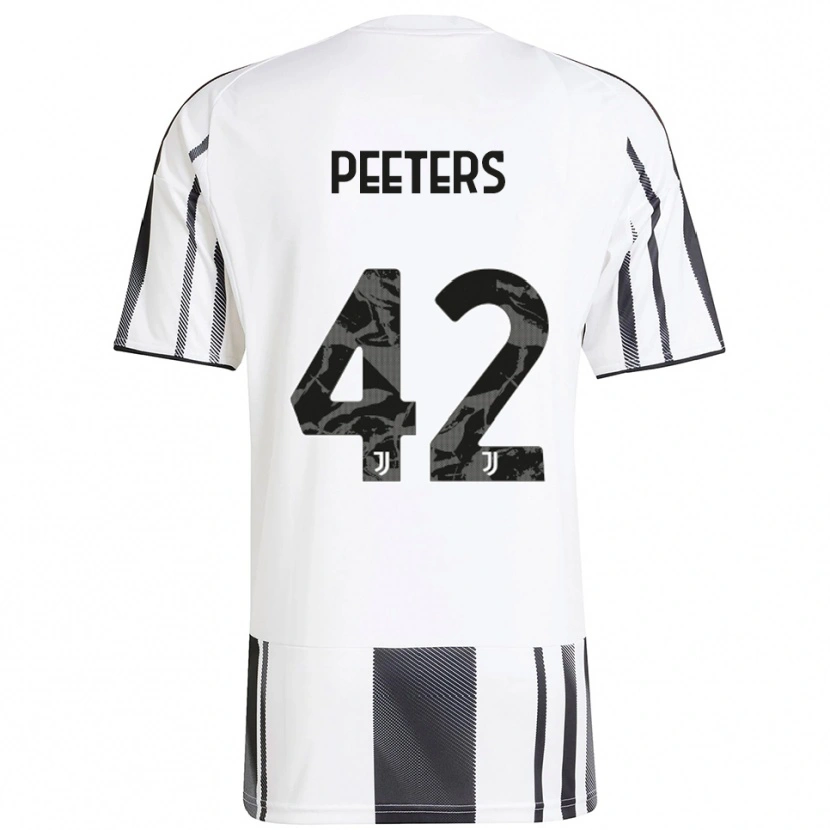 Danxen Kinderen Daouda Peeters #42 Wit Zwart Thuisshirt Thuistenue 2025/26 T-Shirt
