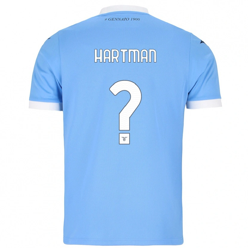 Danxen Kinderen Thomas Hartman #0 Hemelblauw Wit Thuisshirt Thuistenue 2025/26 T-Shirt