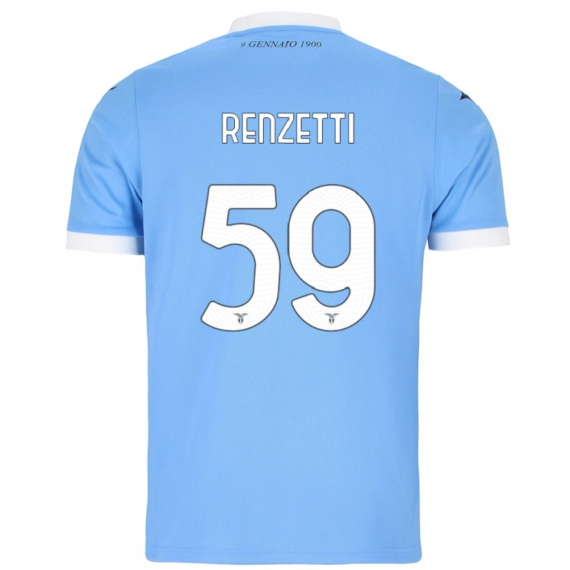 Danxen Kinderen Davide Renzetti #59 Hemelblauw Wit Thuisshirt Thuistenue 2025/26 T-Shirt