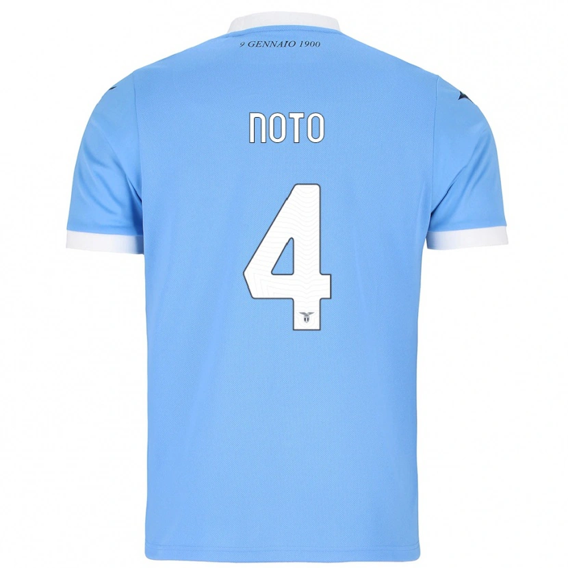 Danxen Kinderen Pierpaolo Noto #4 Hemelblauw Wit Thuisshirt Thuistenue 2025/26 T-Shirt