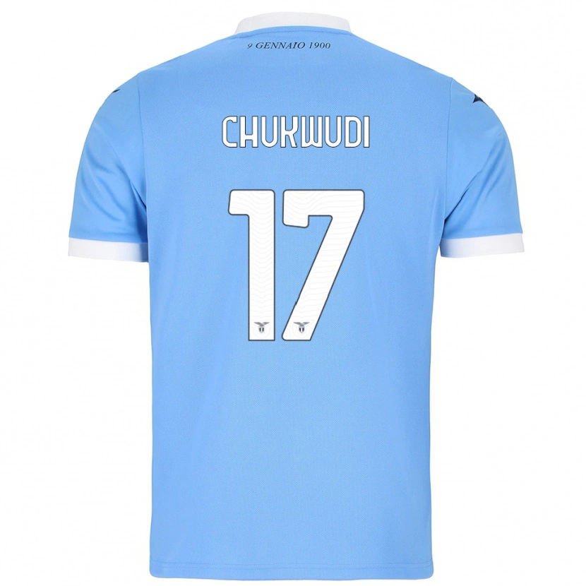 Danxen Kinderen Ogonna Franca Chukwudi #17 Hemelblauw Wit Thuisshirt Thuistenue 2025/26 T-Shirt
