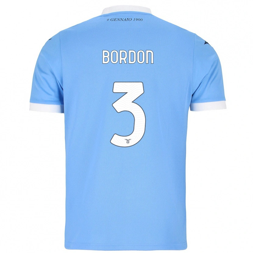 Danxen Kinderen Ricardo Bordon #3 Hemelblauw Wit Thuisshirt Thuistenue 2025/26 T-Shirt