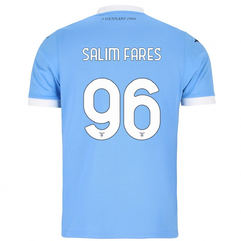 Danxen Kinderen Mohamed Salim Fares #96 Hemelblauw Wit Thuisshirt Thuistenue 2025/26 T-Shirt