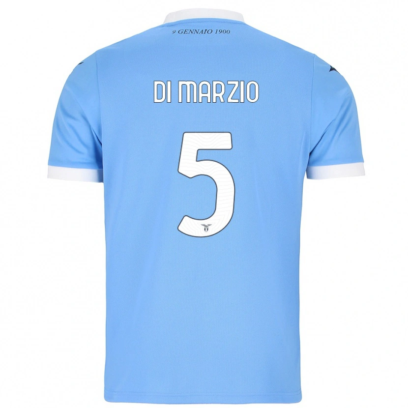 Danxen Kinderen Flavio Di Marzio #5 Hemelblauw Wit Thuisshirt Thuistenue 2025/26 T-Shirt