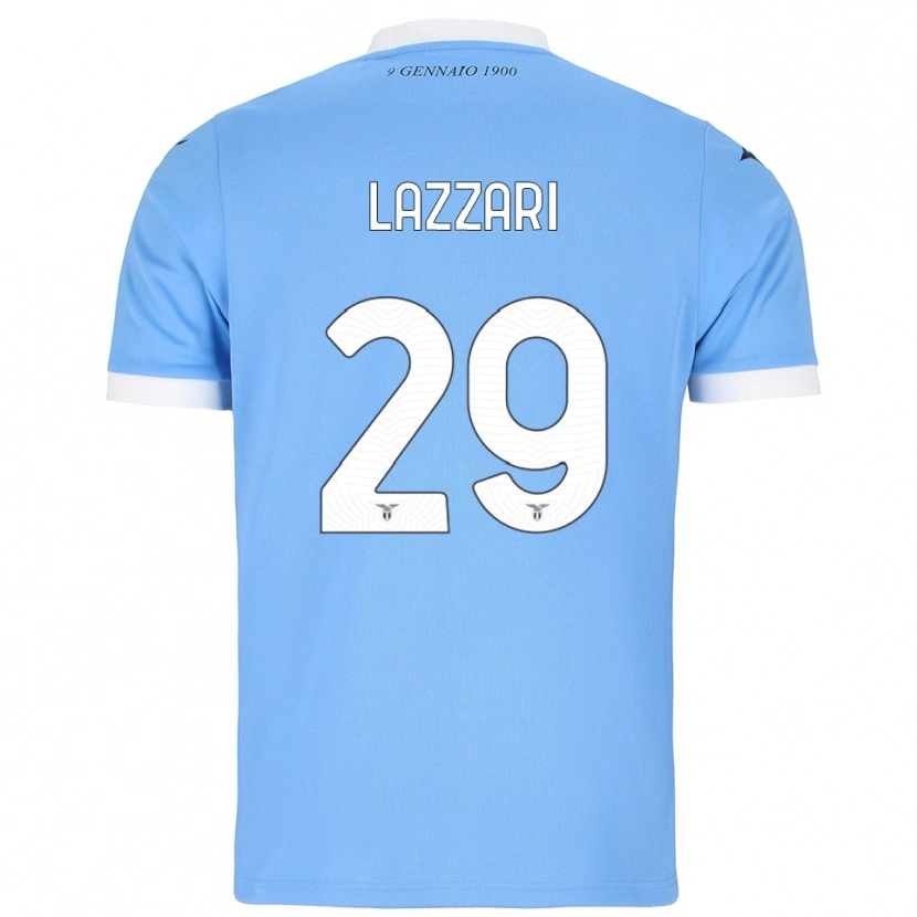 Danxen Kinderen Manuel Lazzari #29 Hemelblauw Wit Thuisshirt Thuistenue 2025/26 T-Shirt