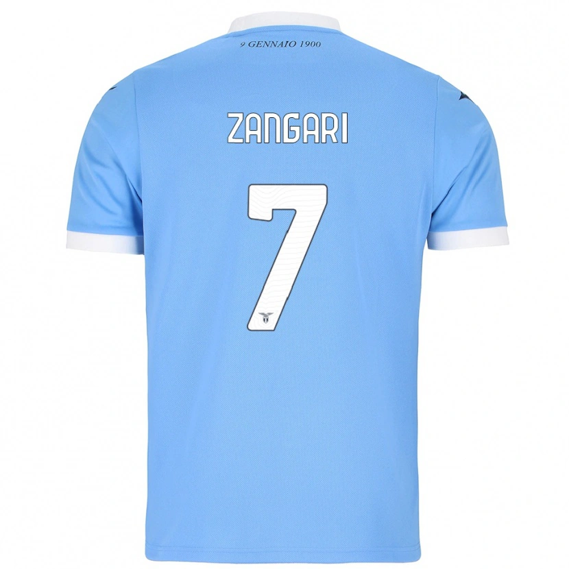 Danxen Kinderen Vincenzo Zangari #7 Hemelblauw Wit Thuisshirt Thuistenue 2025/26 T-Shirt