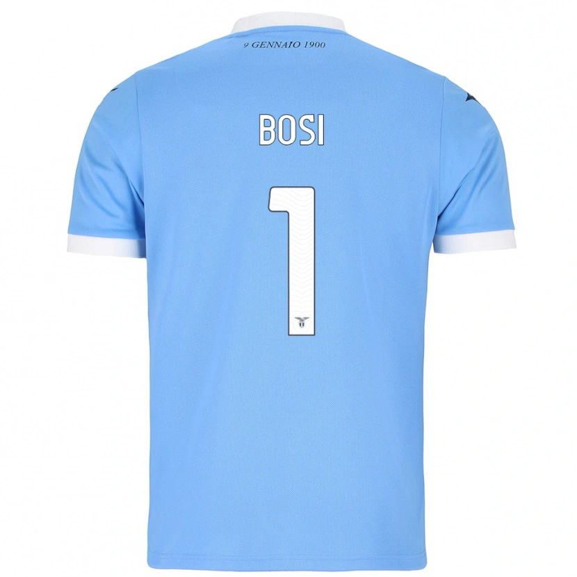 Danxen Kinderen Gioele Bosi #1 Hemelblauw Wit Thuisshirt Thuistenue 2025/26 T-Shirt