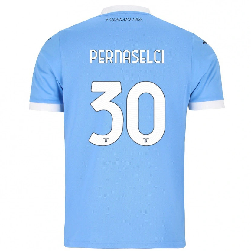 Danxen Kinderen Leonardo Pernaselci #30 Hemelblauw Wit Thuisshirt Thuistenue 2025/26 T-Shirt