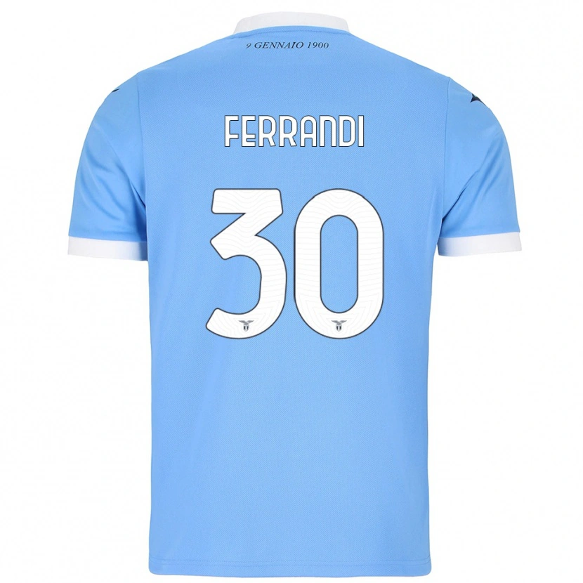Danxen Kinderen Giulia Ferrandi #30 Hemelblauw Wit Thuisshirt Thuistenue 2025/26 T-Shirt