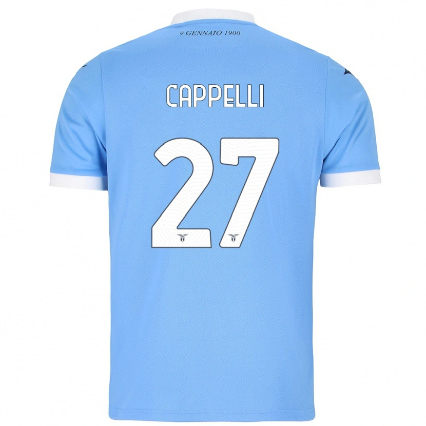 Danxen Kinderen Tommaso Cappelli #27 Hemelblauw Wit Thuisshirt Thuistenue 2025/26 T-Shirt
