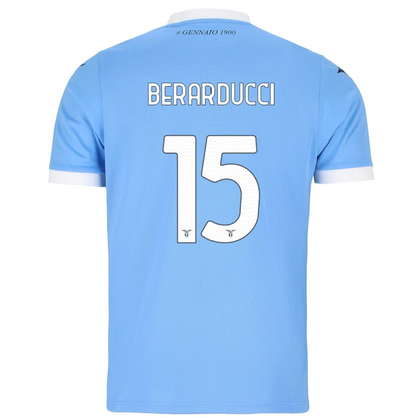 Danxen Kinderen Martina Berarducci #15 Hemelblauw Wit Thuisshirt Thuistenue 2025/26 T-Shirt
