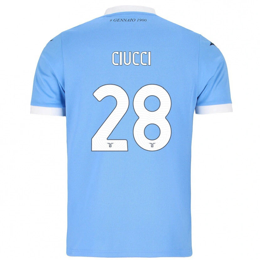 Danxen Kinderen Federico Ciucci #28 Hemelblauw Wit Thuisshirt Thuistenue 2025/26 T-Shirt