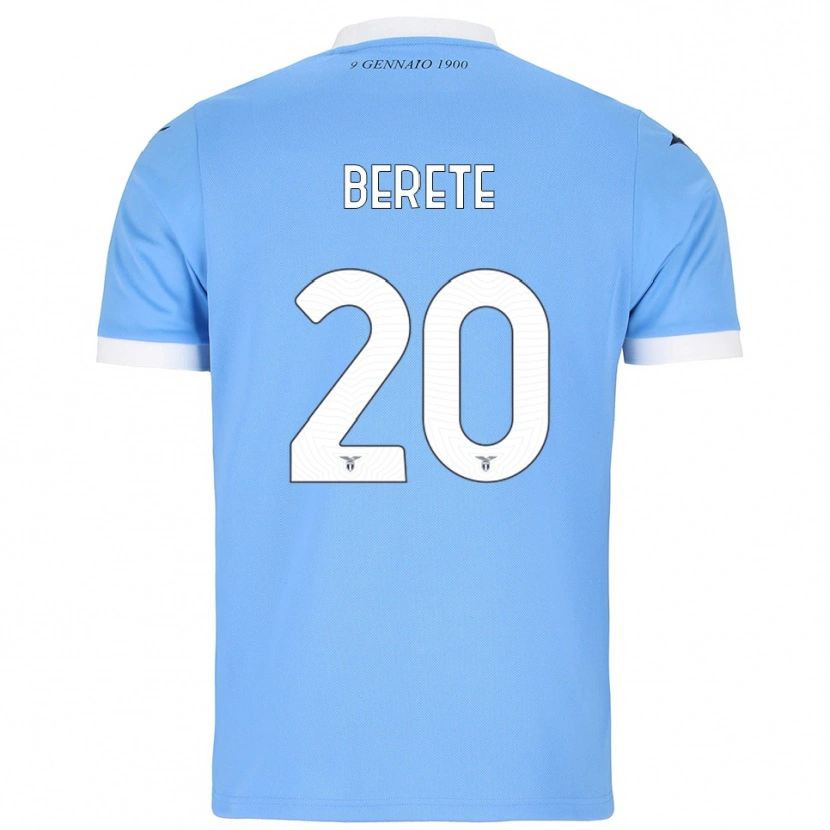Danxen Kinderen Moustapha Berete #20 Hemelblauw Wit Thuisshirt Thuistenue 2025/26 T-Shirt