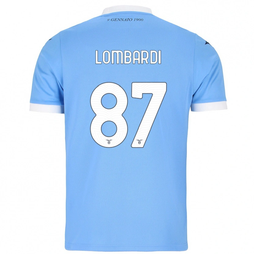 Danxen Kinderen Cristiano Lombardi #87 Hemelblauw Wit Thuisshirt Thuistenue 2025/26 T-Shirt