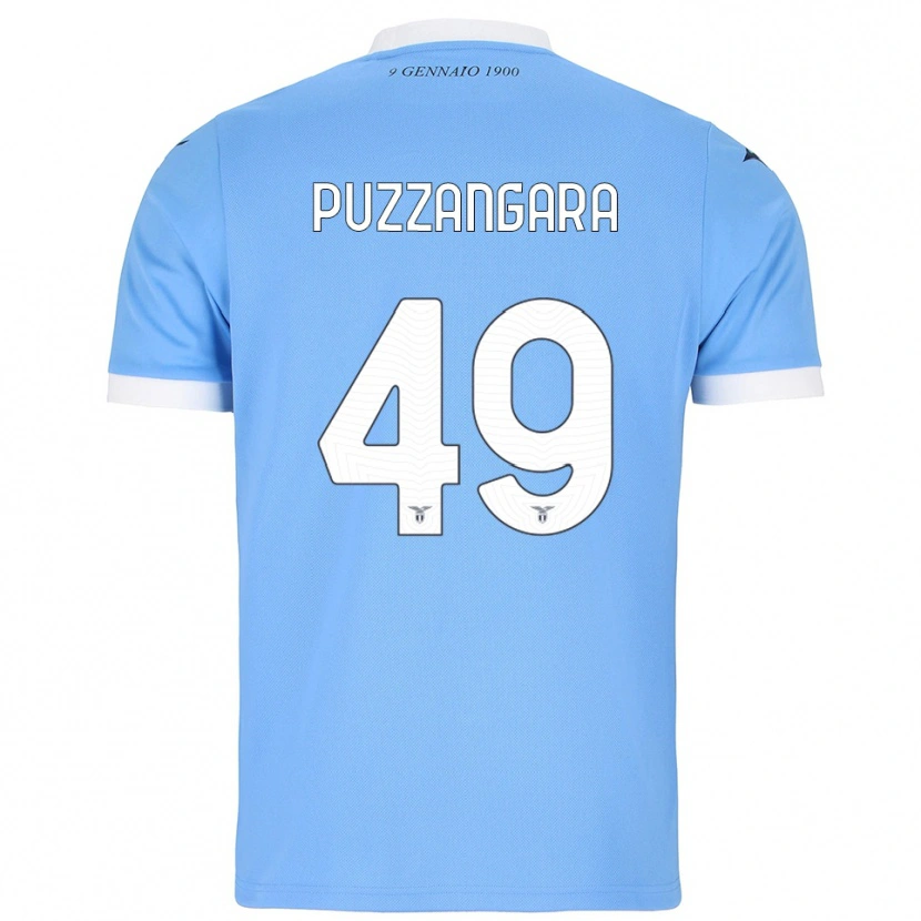 Danxen Kinderen Angelo Antonio Puzzangara #49 Hemelblauw Wit Thuisshirt Thuistenue 2025/26 T-Shirt