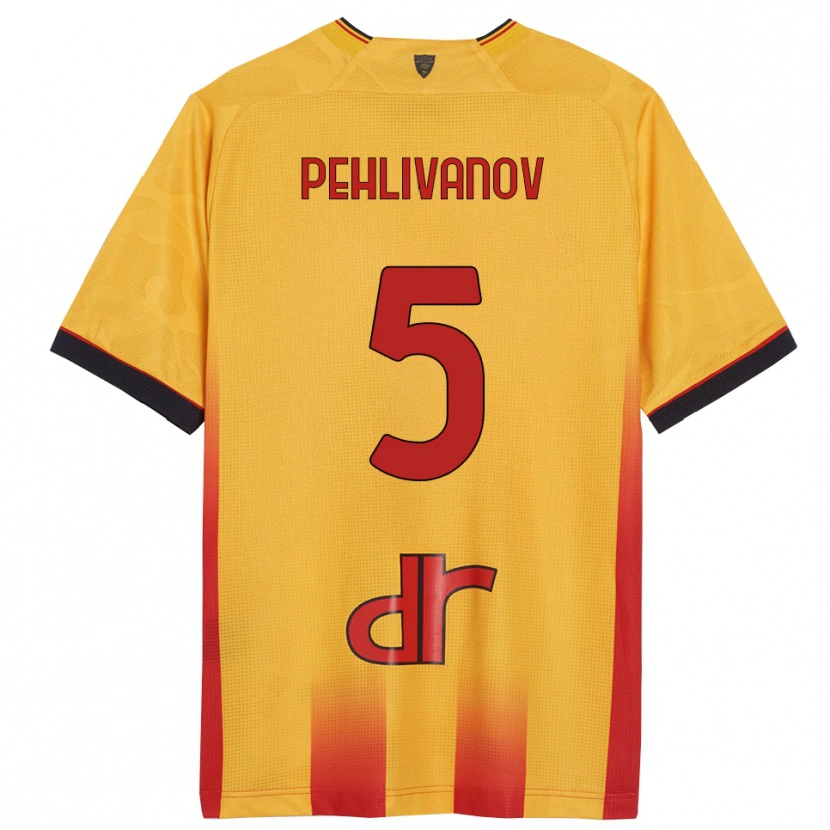 Danxen Kinderen Cristian Pehlivanov #5 Geel Oranje Thuisshirt Thuistenue 2025/26 T-Shirt