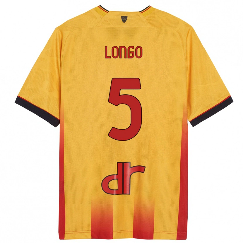 Danxen Kinderen Francesco Longo #5 Geel Oranje Thuisshirt Thuistenue 2025/26 T-Shirt