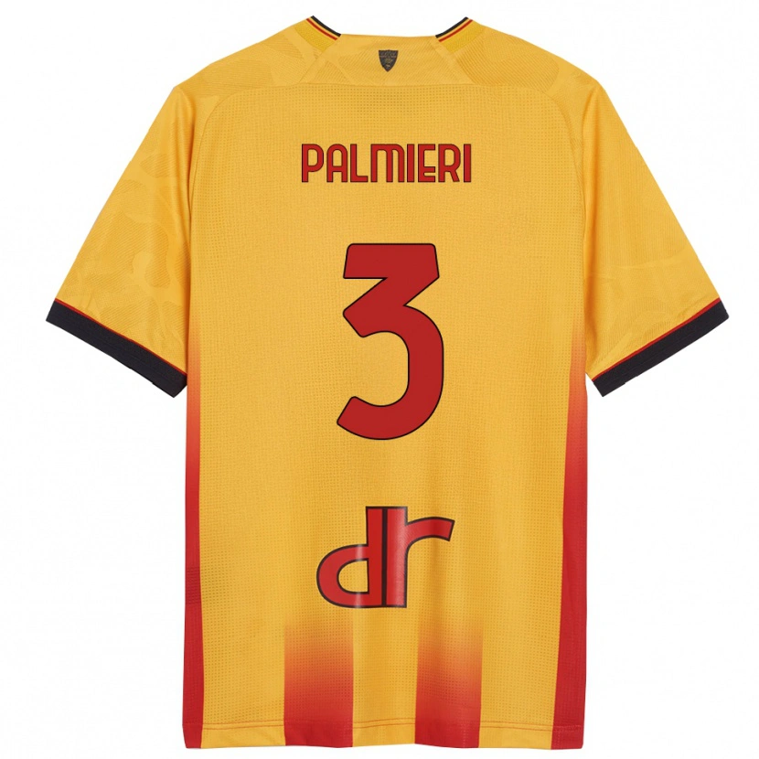 Danxen Kinderen Andrea Palmieri #3 Geel Oranje Thuisshirt Thuistenue 2025/26 T-Shirt
