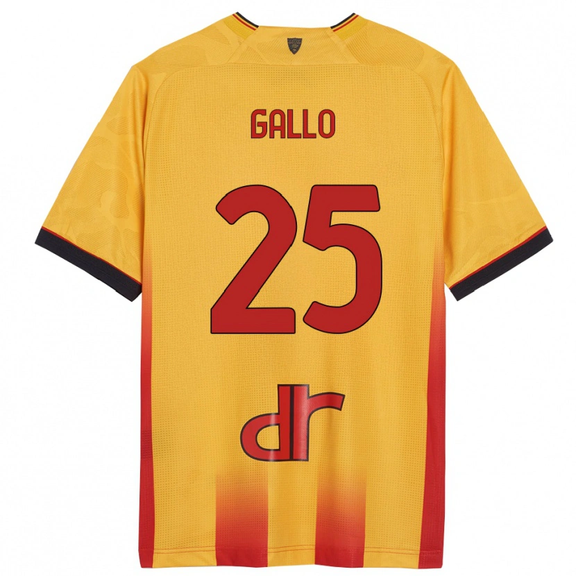Danxen Kinderen Antonino Gallo #25 Geel Oranje Thuisshirt Thuistenue 2025/26 T-Shirt