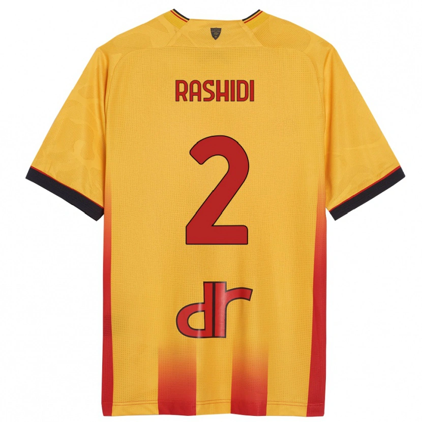 Danxen Kinderen William Rashidi #2 Geel Oranje Thuisshirt Thuistenue 2025/26 T-Shirt