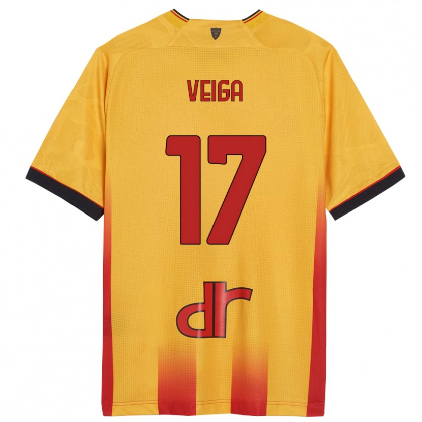 Danxen Kinderen Danilo Veiga #17 Geel Oranje Thuisshirt Thuistenue 2025/26 T-Shirt