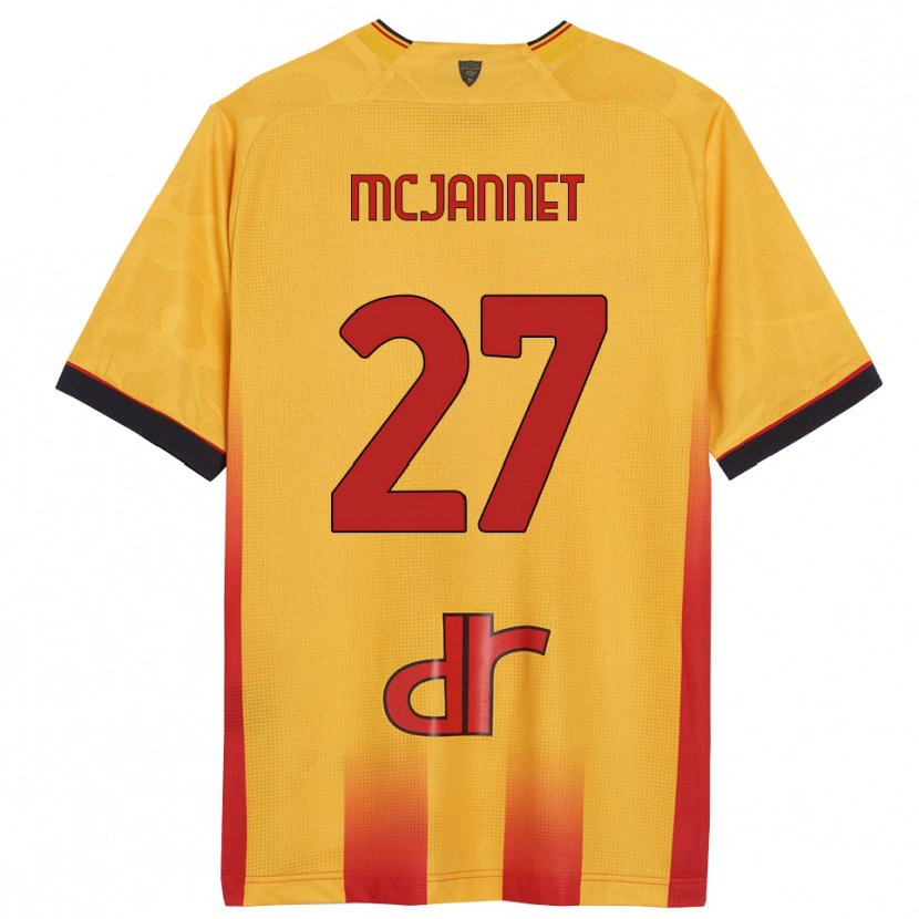 Danxen Kinderen Ed Mcjannet #27 Geel Oranje Thuisshirt Thuistenue 2025/26 T-Shirt