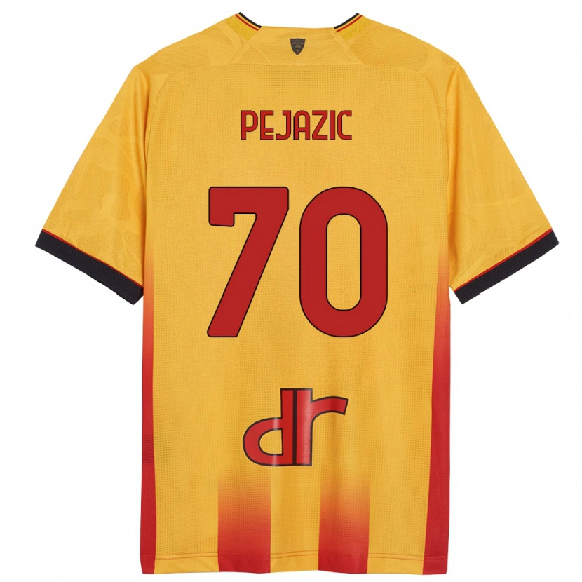 Danxen Kinderen Mario Pejazic #70 Geel Oranje Thuisshirt Thuistenue 2025/26 T-Shirt