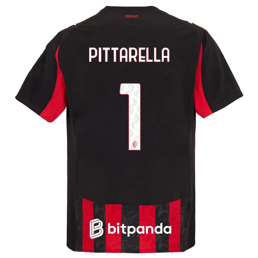 Danxen Kinderen Matteo Pittarella #1 Rood Zwart Thuisshirt Thuistenue 2025/26 T-Shirt