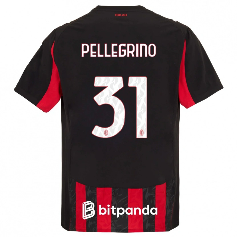 Danxen Kinderen Marco Pellegrino #31 Rood Zwart Thuisshirt Thuistenue 2025/26 T-Shirt