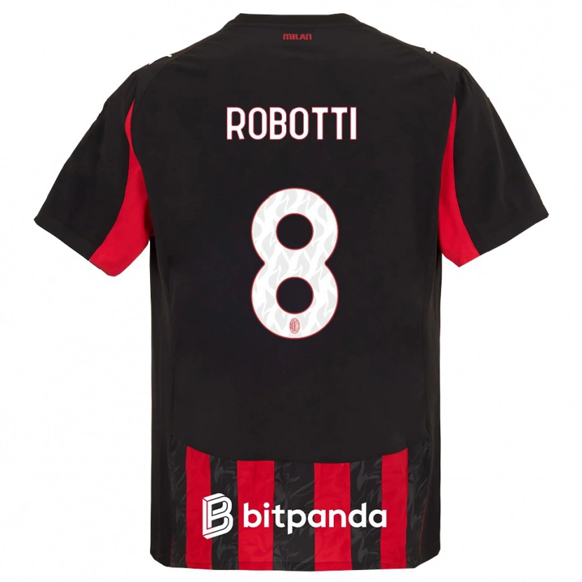 Danxen Kinderen Giovanni Robotti #8 Rood Zwart Thuisshirt Thuistenue 2025/26 T-Shirt