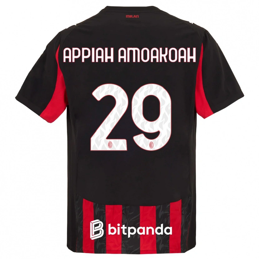Danxen Kinderen Karen Appiah Amoakoah #29 Rood Zwart Thuisshirt Thuistenue 2025/26 T-Shirt