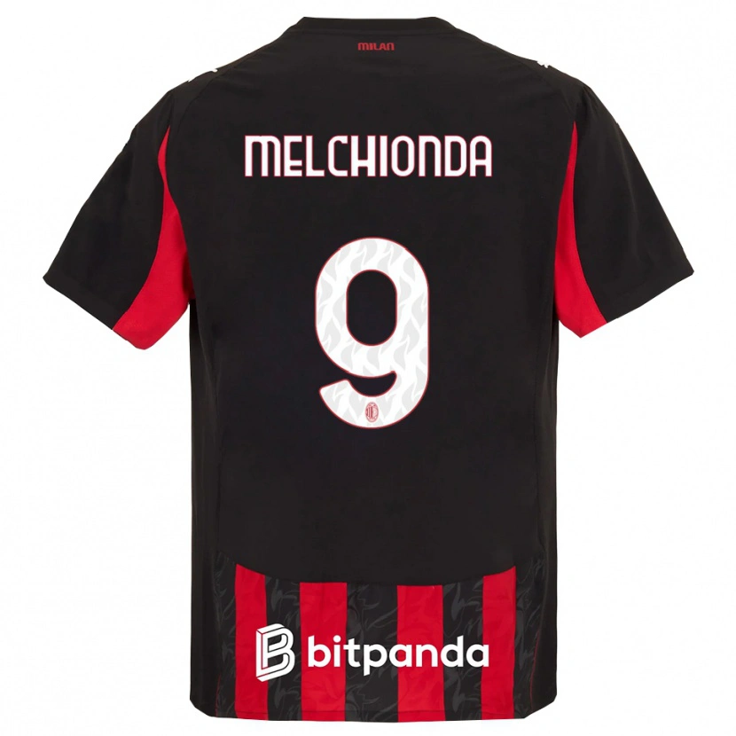 Danxen Kinderen Marco Melchionda #9 Rood Zwart Thuisshirt Thuistenue 2025/26 T-Shirt