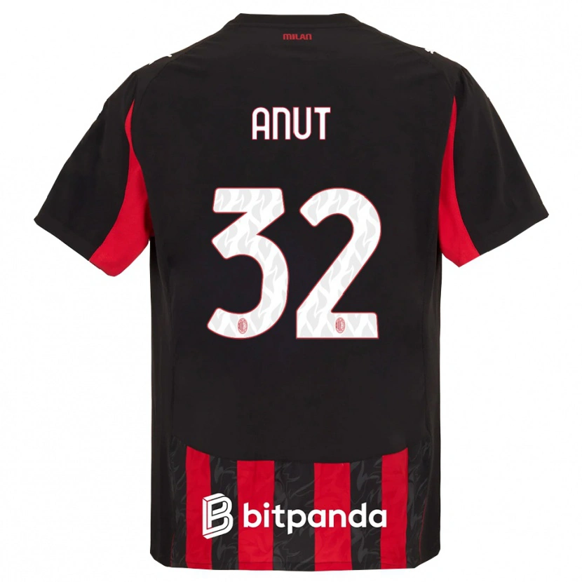 Danxen Kinderen Niccolo Anut #32 Rood Zwart Thuisshirt Thuistenue 2025/26 T-Shirt