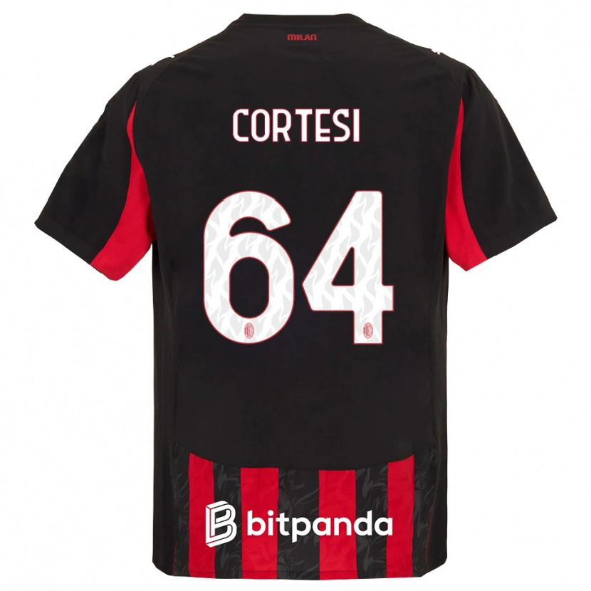 Danxen Kinderen Selena Cortesi #64 Rood Zwart Thuisshirt Thuistenue 2025/26 T-Shirt
