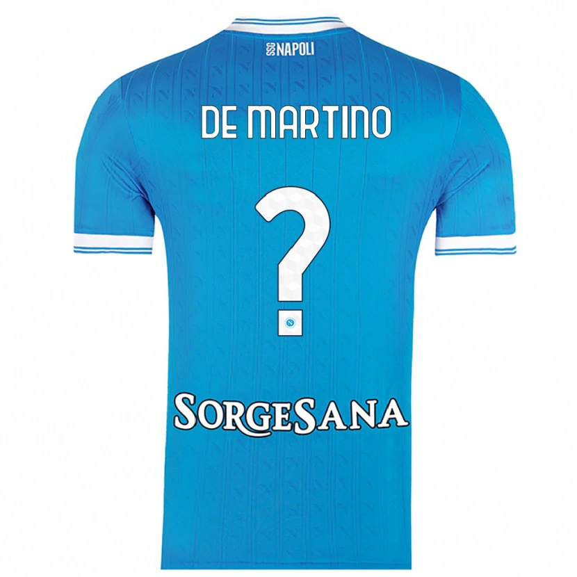 Danxen Kinderen Enrico Pio De Martino #0 Hemelblauw Wit Thuisshirt Thuistenue 2025/26 T-Shirt