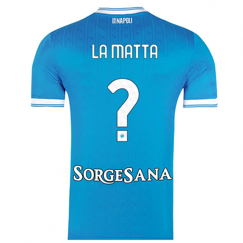 Danxen Kinderen Manuel La Matta #0 Hemelblauw Wit Thuisshirt Thuistenue 2025/26 T-Shirt