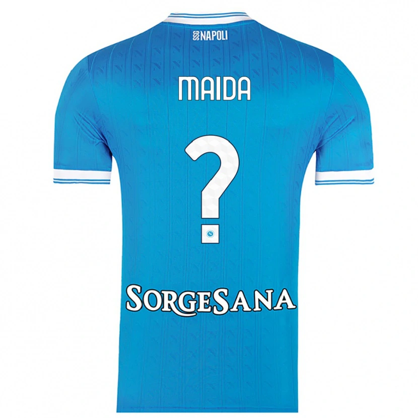 Danxen Kinderen Giuseppe Maida #0 Hemelblauw Wit Thuisshirt Thuistenue 2025/26 T-Shirt
