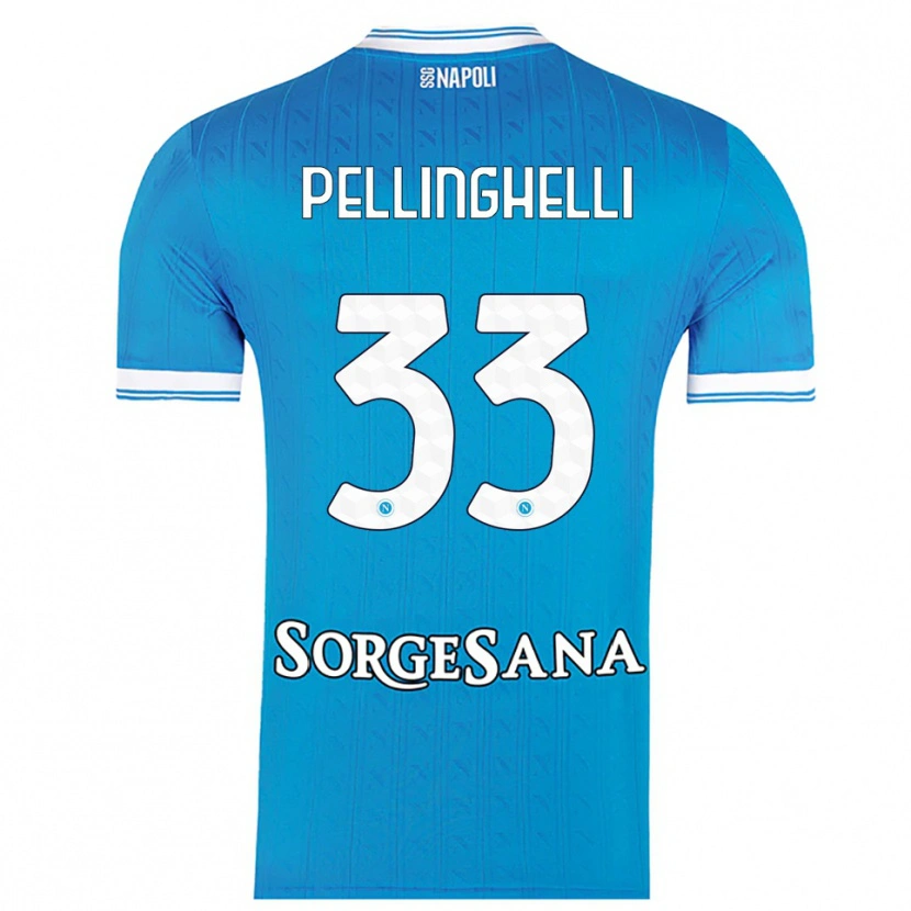 Danxen Kinderen Alice Pellinghelli #33 Hemelblauw Wit Thuisshirt Thuistenue 2025/26 T-Shirt