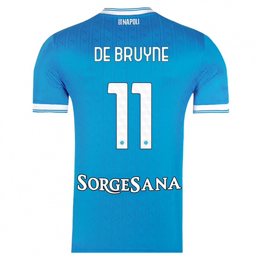Danxen Kinderen Kevin De Bruyne #11 Hemelblauw Wit Thuisshirt Thuistenue 2025/26 T-Shirt