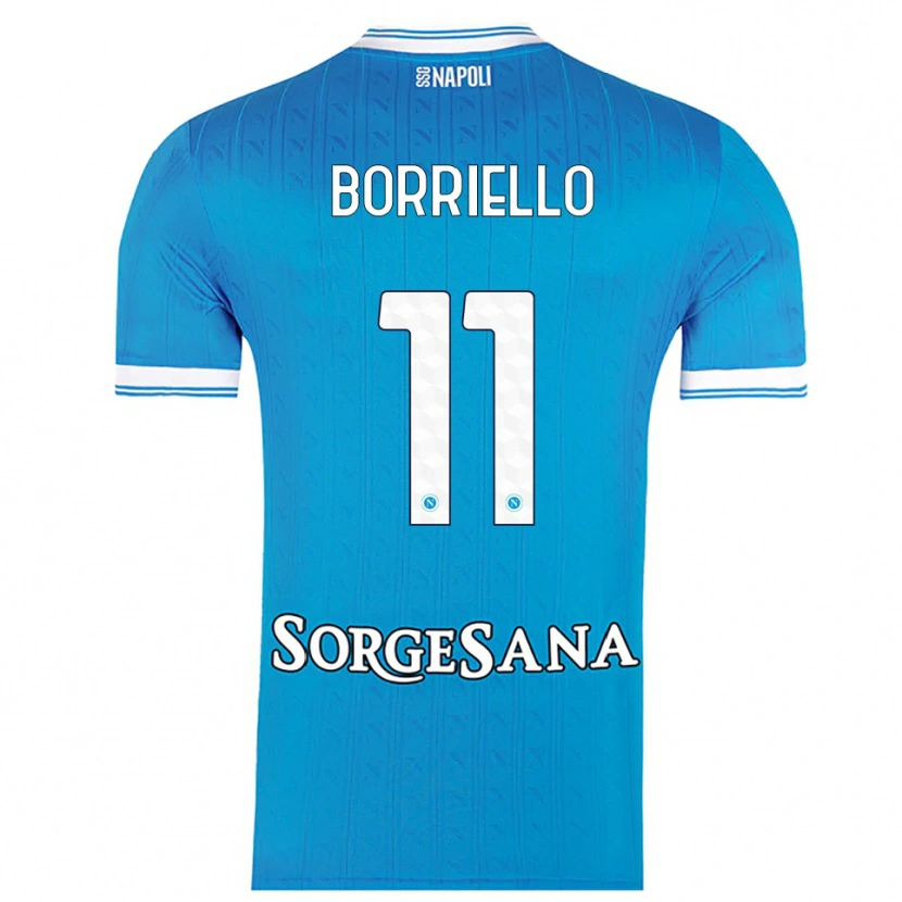 Danxen Kinderen Salvatore Borriello #11 Hemelblauw Wit Thuisshirt Thuistenue 2025/26 T-Shirt