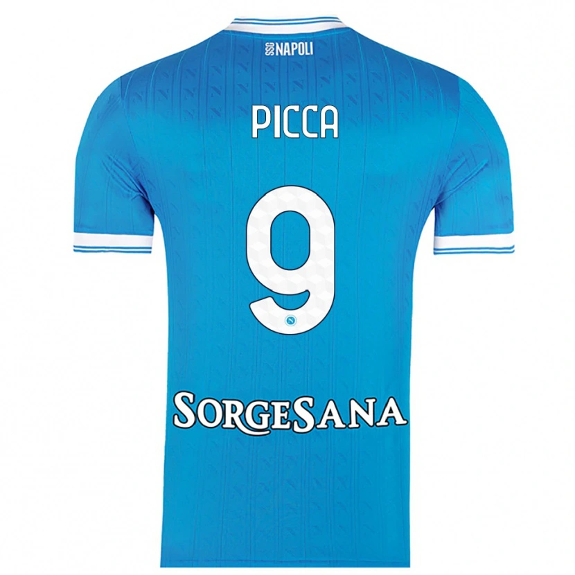 Danxen Kinderen Luigi Picca #9 Hemelblauw Wit Thuisshirt Thuistenue 2025/26 T-Shirt