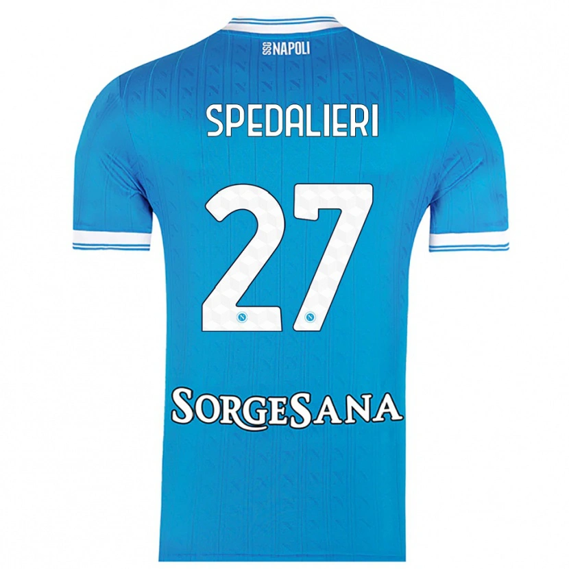 Danxen Kinderen Johnatan Andrea Spedalieri #27 Hemelblauw Wit Thuisshirt Thuistenue 2025/26 T-Shirt