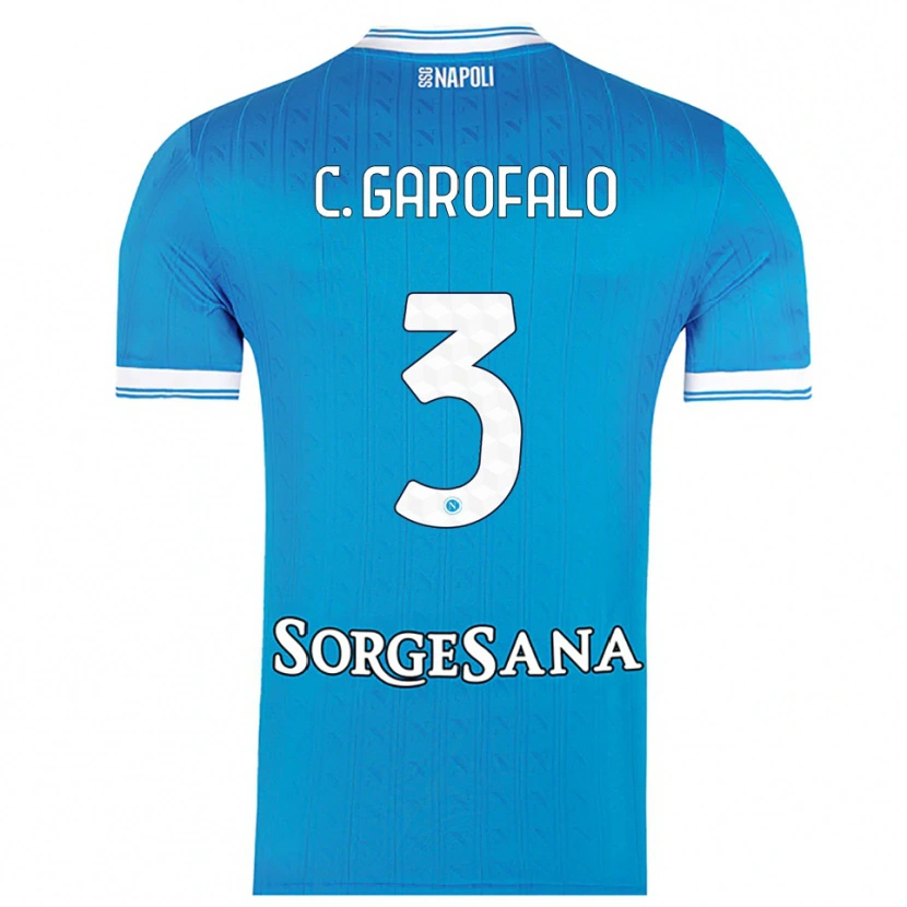 Danxen Kinderen Christian Garofalo #3 Hemelblauw Wit Thuisshirt Thuistenue 2025/26 T-Shirt