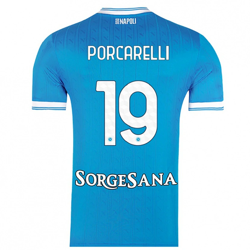 Danxen Kinderen Maddelena Porcarelli #19 Hemelblauw Wit Thuisshirt Thuistenue 2025/26 T-Shirt