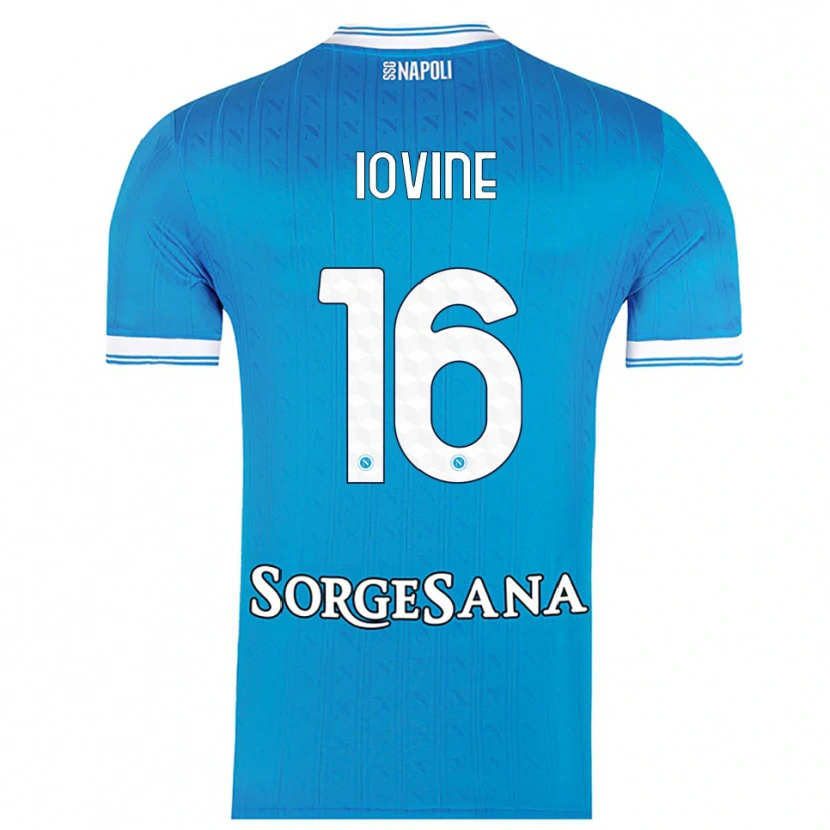 Danxen Kinderen Andrea Iovine #16 Hemelblauw Wit Thuisshirt Thuistenue 2025/26 T-Shirt