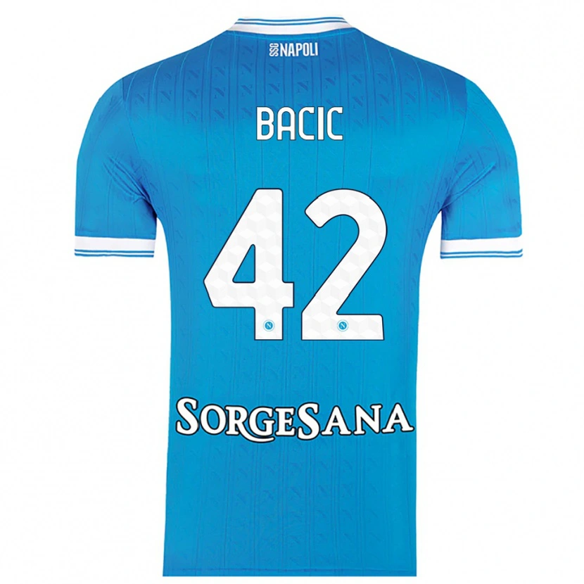 Danxen Kinderen Doris Bačić #42 Hemelblauw Wit Thuisshirt Thuistenue 2025/26 T-Shirt