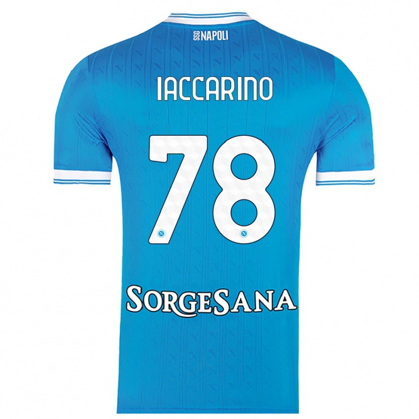 Danxen Kinderen Gennaro Iaccarino #78 Hemelblauw Wit Thuisshirt Thuistenue 2025/26 T-Shirt