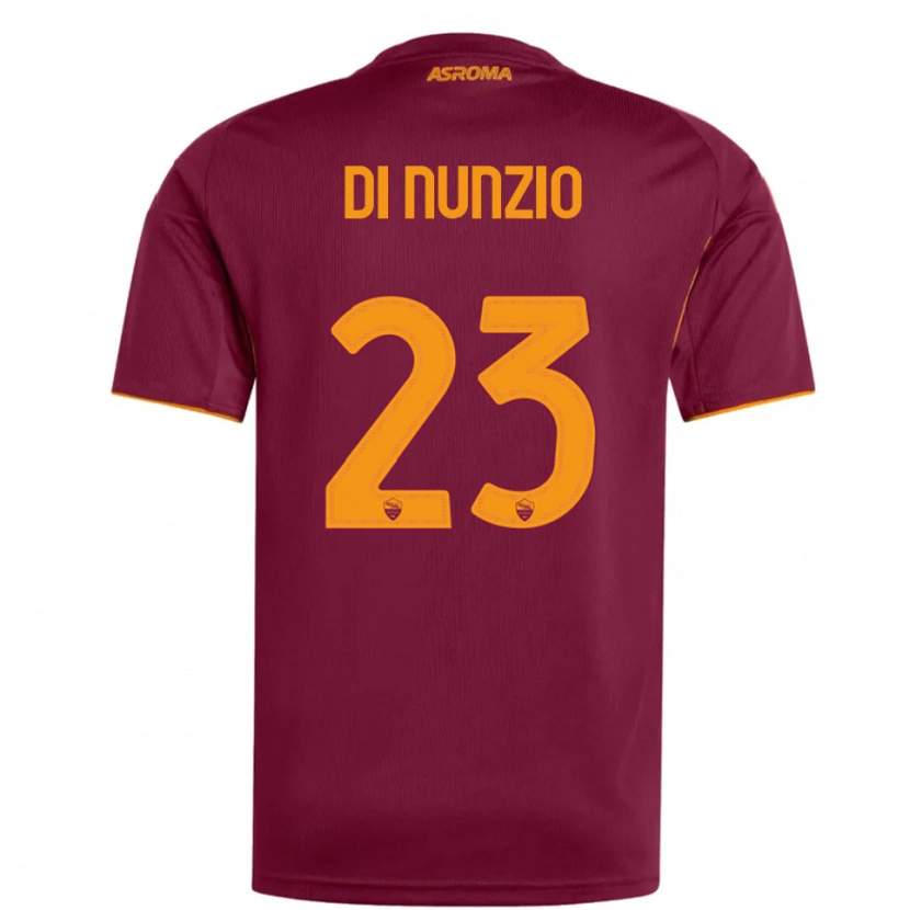 Danxen Kinderen Alessandro Di Nunzio #23 Bourgondisch Oranje Thuisshirt Thuistenue 2025/26 T-Shirt